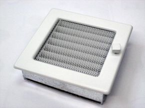 Решетка Kratki 17x17 белая с жалюзи 17BX (Смена экспозиции)
